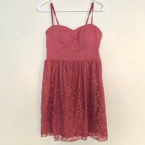 American Eagle Deep Pink Lace Dress